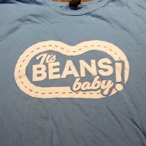 Men's Vintage XXL Gildan Light Blue Bush's Best Beans Shirt It's Beans Baby